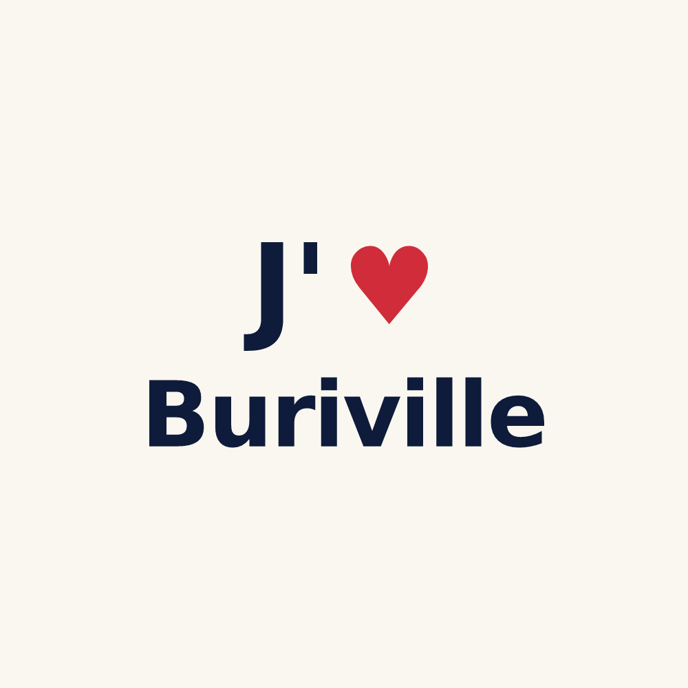 Tasse personnalisée Buriville — design J'aime Buriville