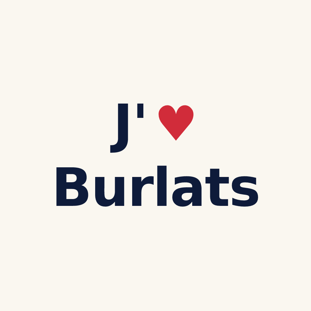 Tasse personnalisée Burlats — design J'aime Burlats