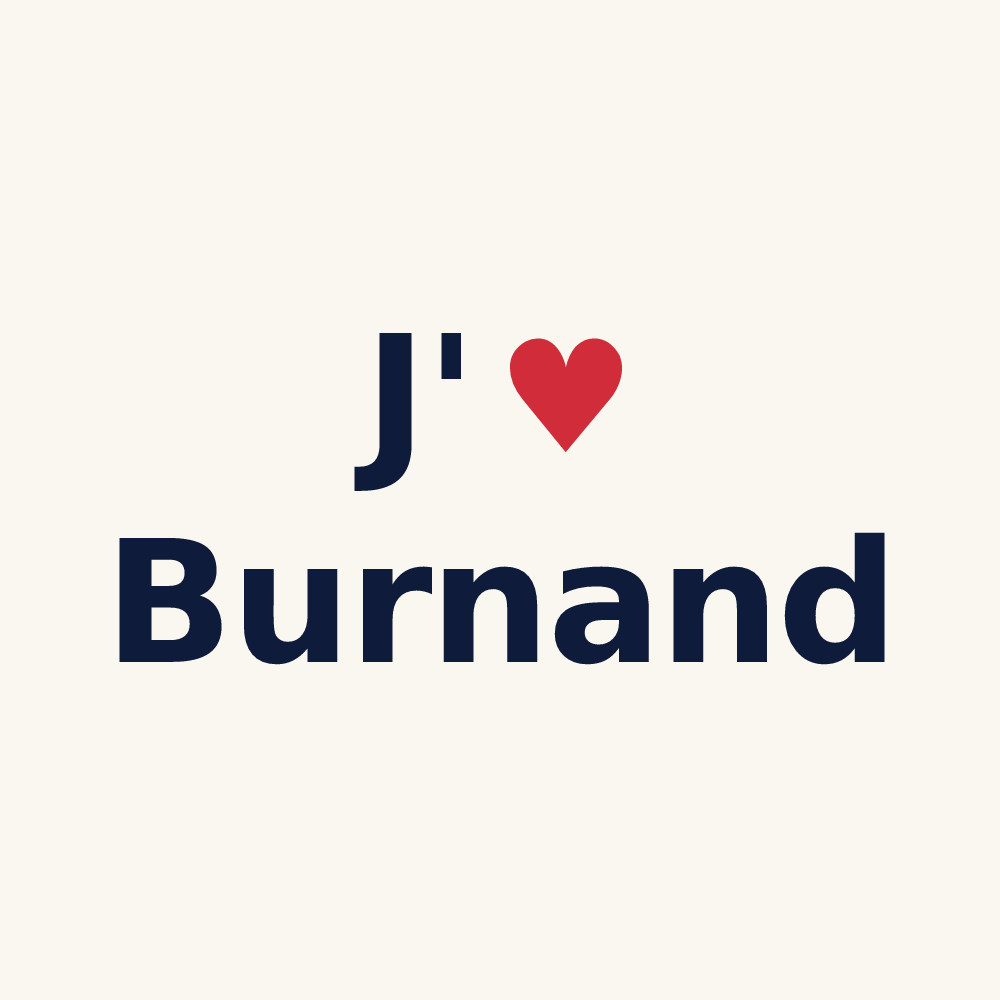 Tasse personnalisée Burnand — design J'aime Burnand