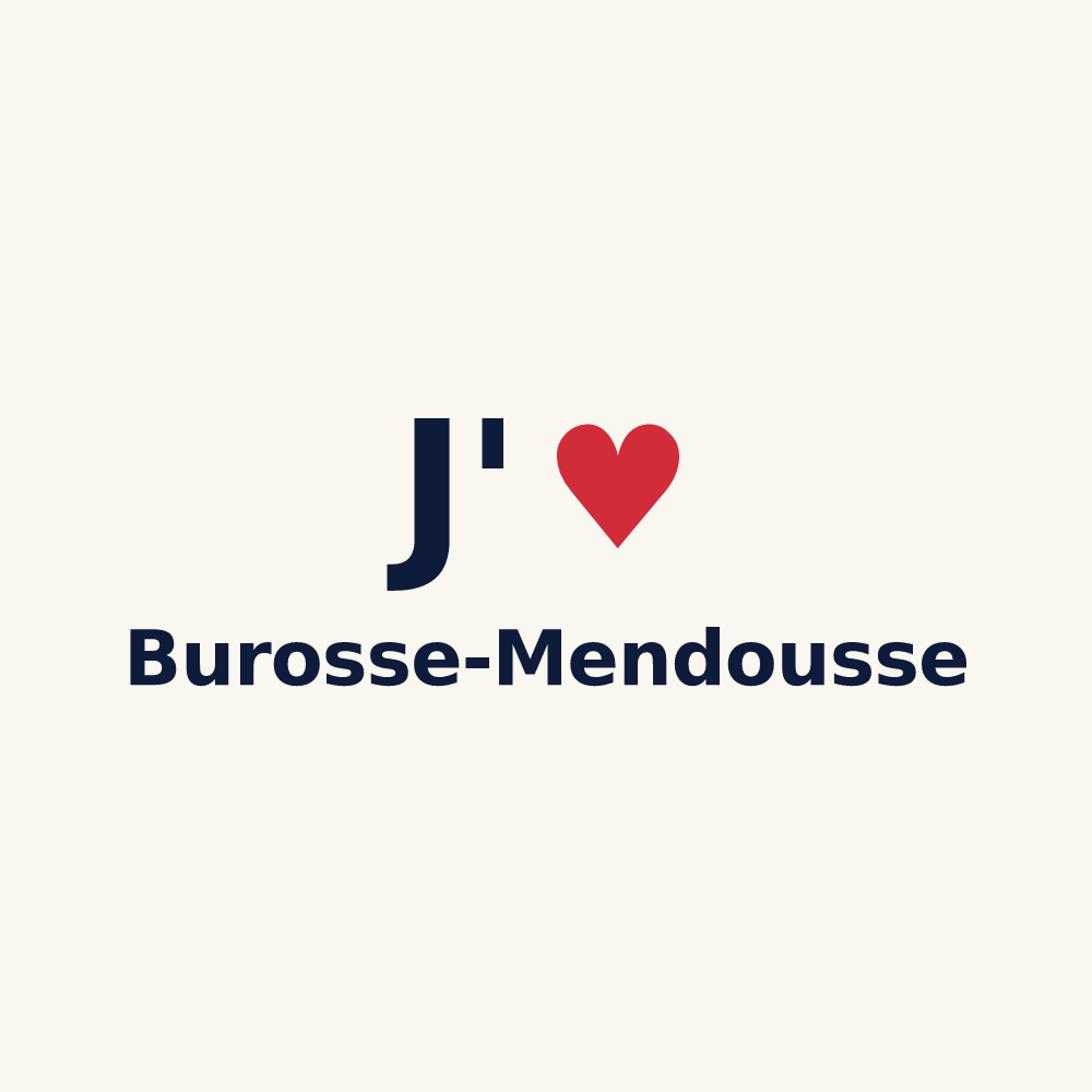 Tasse personnalisée Burosse-Mendousse — design J'aime Burosse-Mendousse
