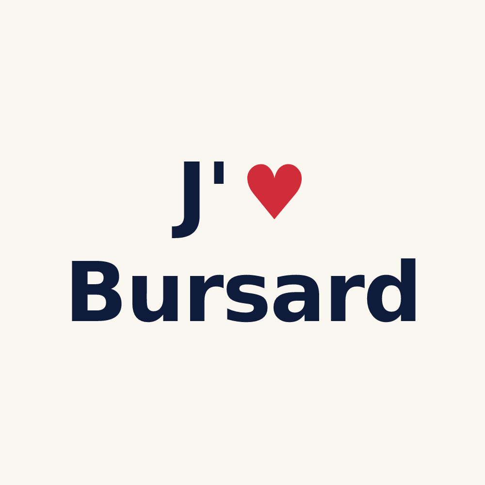 Tasse personnalisée Bursard — design J'aime Bursard