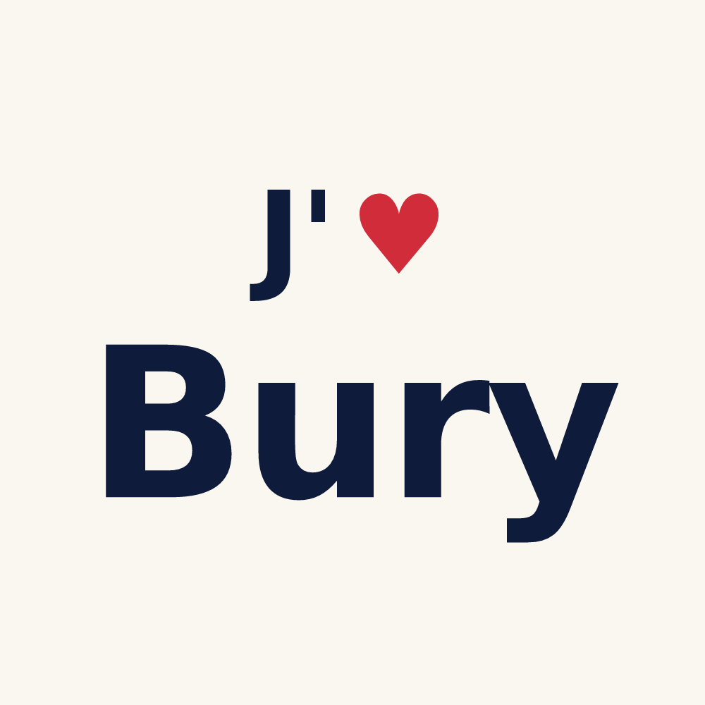 Tasse personnalisée Bury — design J'aime Bury