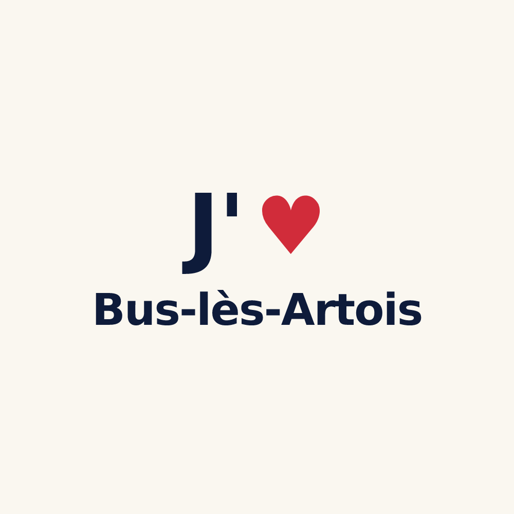 Tasse personnalisée Bus-lès-Artois — design J'aime Bus-lès-Artois