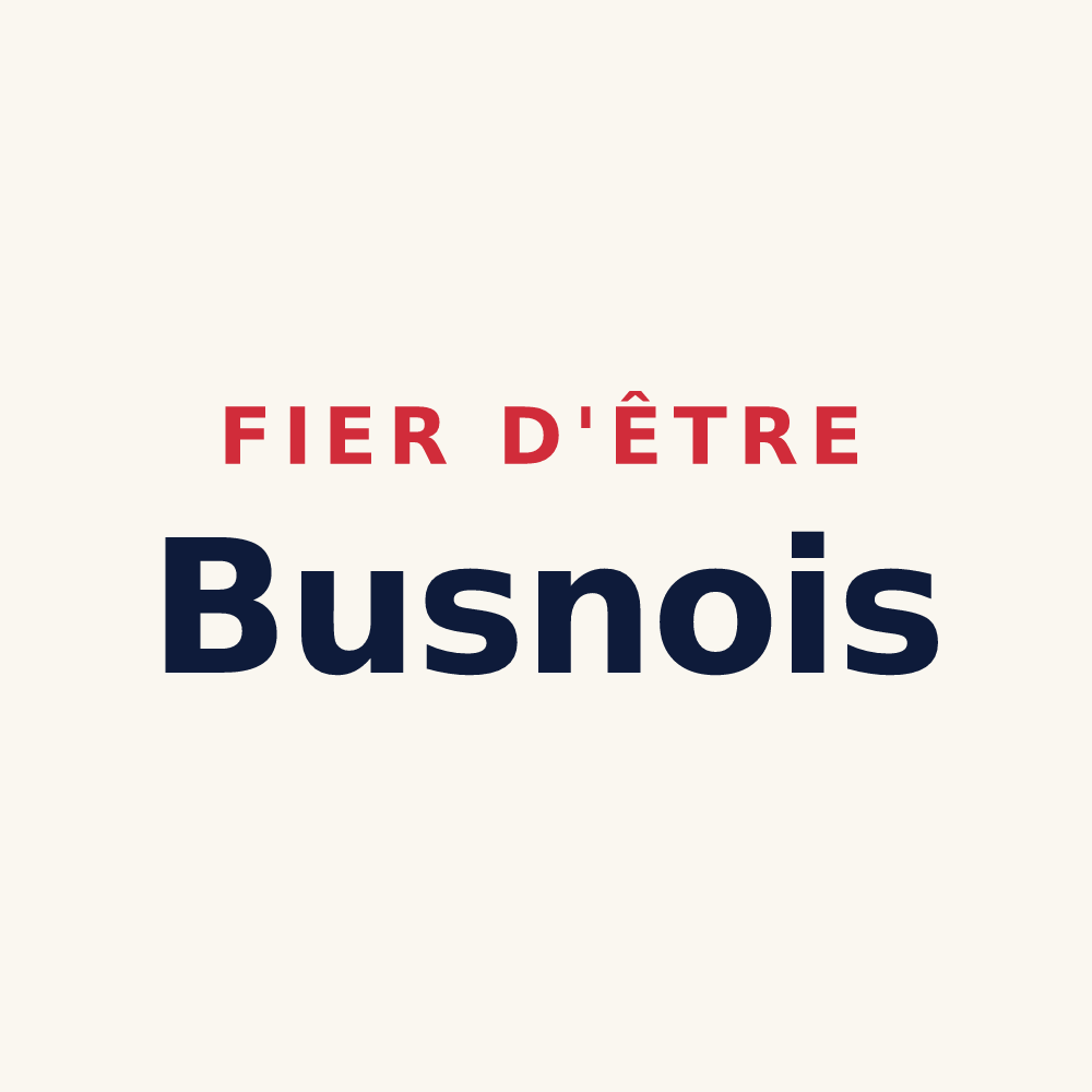 Tasse « Fier d'être Busnois » — design pour Busnes