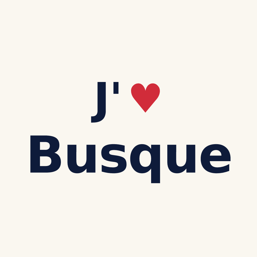 Tasse personnalisée Busque — design J'aime Busque