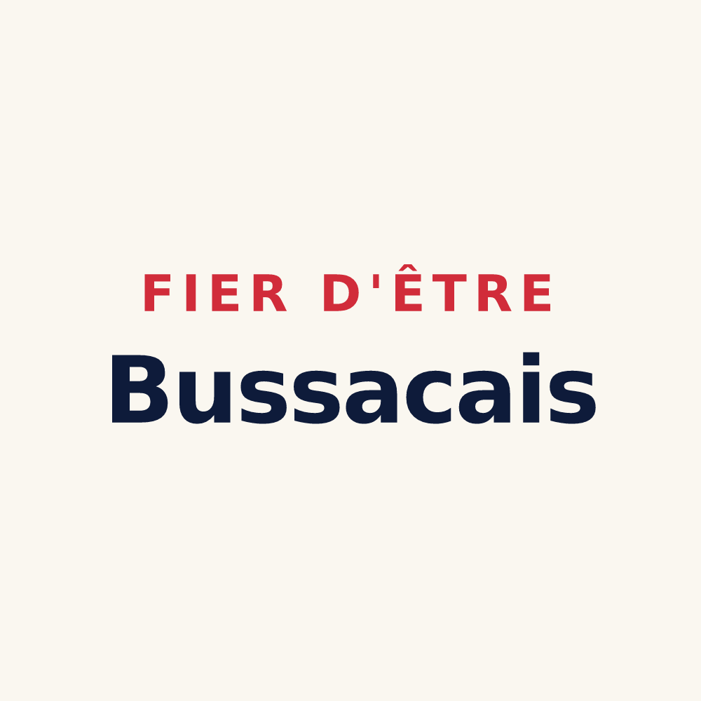 Tasse « Fier d'être Bussacais » — design pour Bussac-Forêt