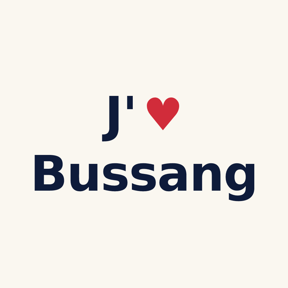 Tasse personnalisée Bussang — design « J'aime Bussang » imprimé sur la tasse