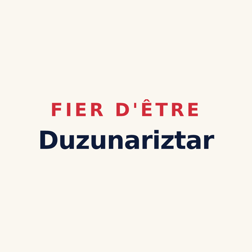 Tasse « Fier d'être Duzunariztar » — design pour Bussunarits-Sarrasquette