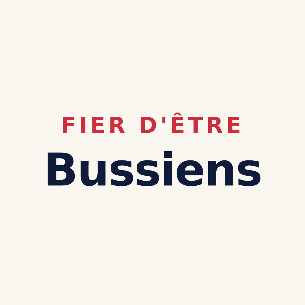 Tasse « Fier d'être Bussiens » — design pour Bussy