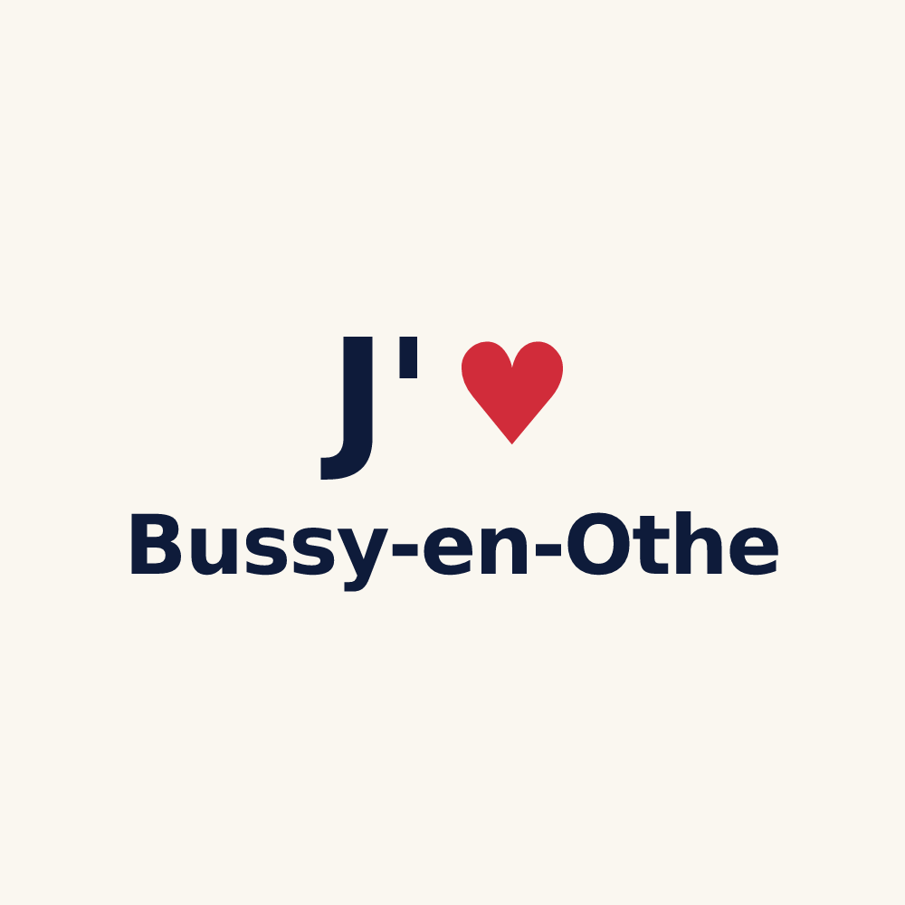 Tasse personnalisée Bussy-en-Othe — design J'aime Bussy-en-Othe