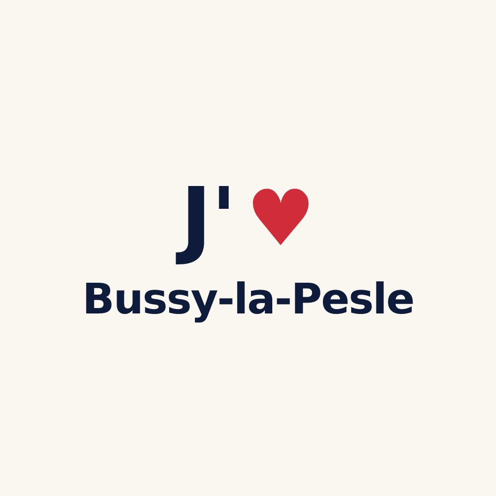 Tasse personnalisée Bussy-la-Pesle — design J'aime Bussy-la-Pesle