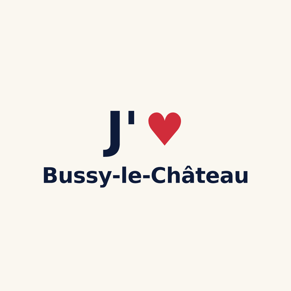 Tasse personnalisée Bussy-le-Château — design J'aime Bussy-le-Château