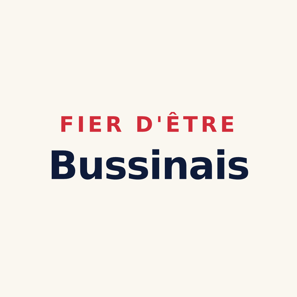 Tasse « Fier d'être Bussinais » — design pour Bussy-le-Château