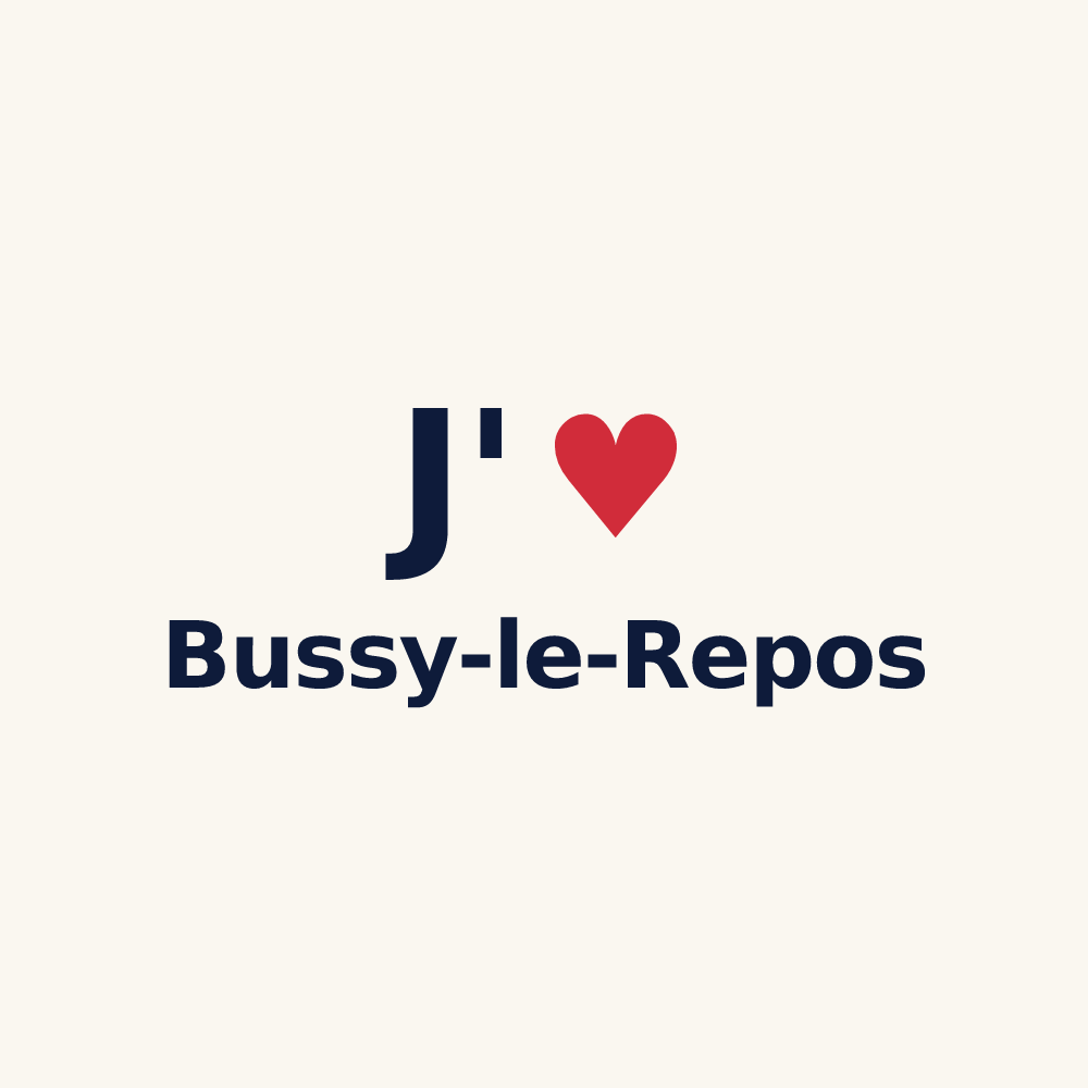 Tasse personnalisée Bussy-le-Repos — design J'aime Bussy-le-Repos