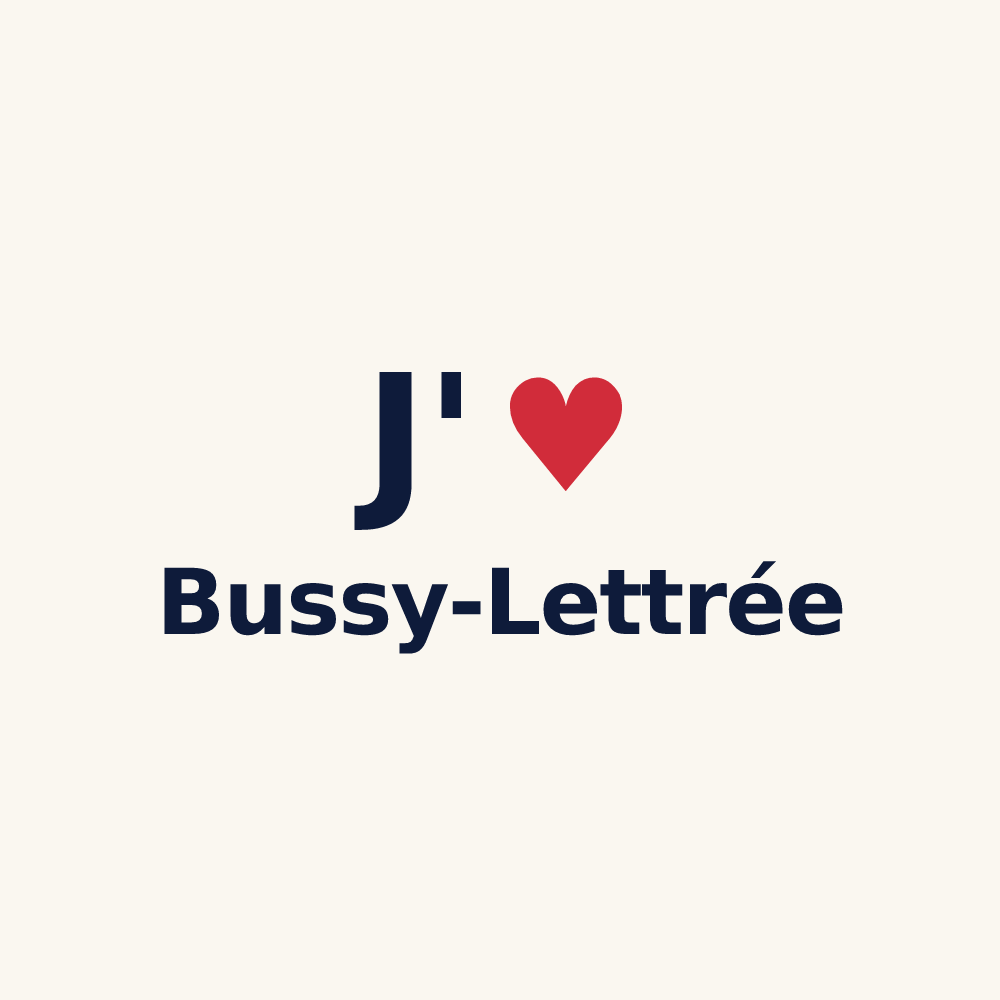 Tasse personnalisée Bussy-Lettrée — design J'aime Bussy-Lettrée