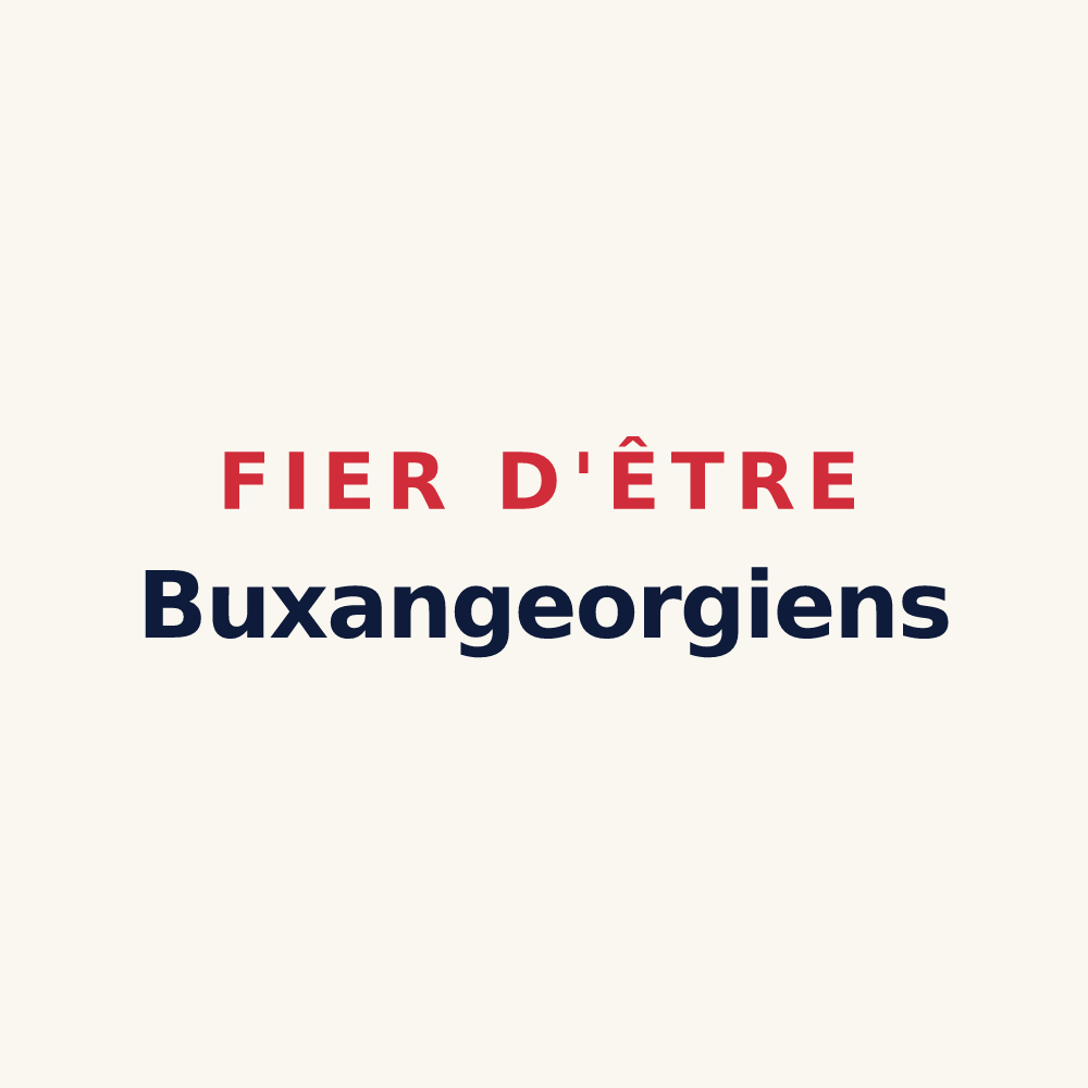 Tasse « Fier d'être Buxangeorgiens » — design pour Bussy-Saint-Georges
