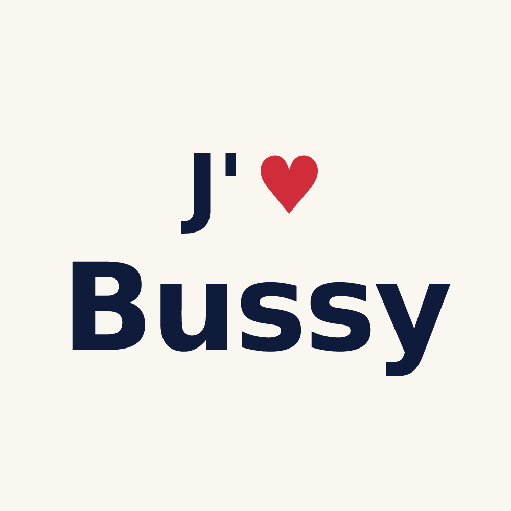 Tasse personnalisée Bussy — design J'aime Bussy