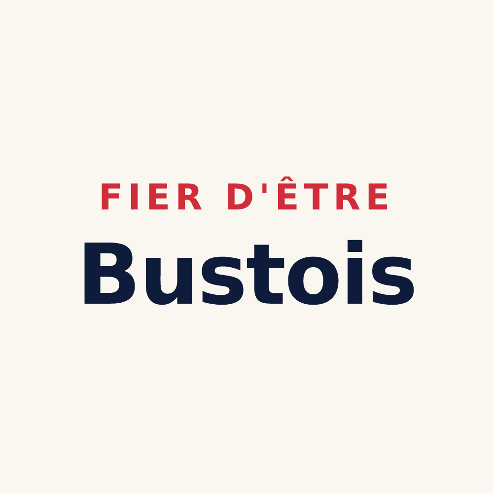 Tasse « Fier d'être Bustois » — design pour Bust