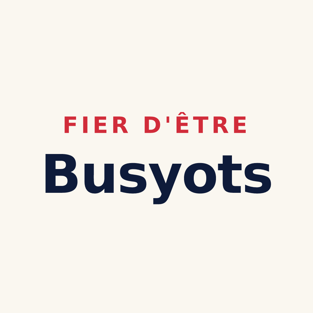 Tasse « Fier d'être Busyots » — design pour Busy