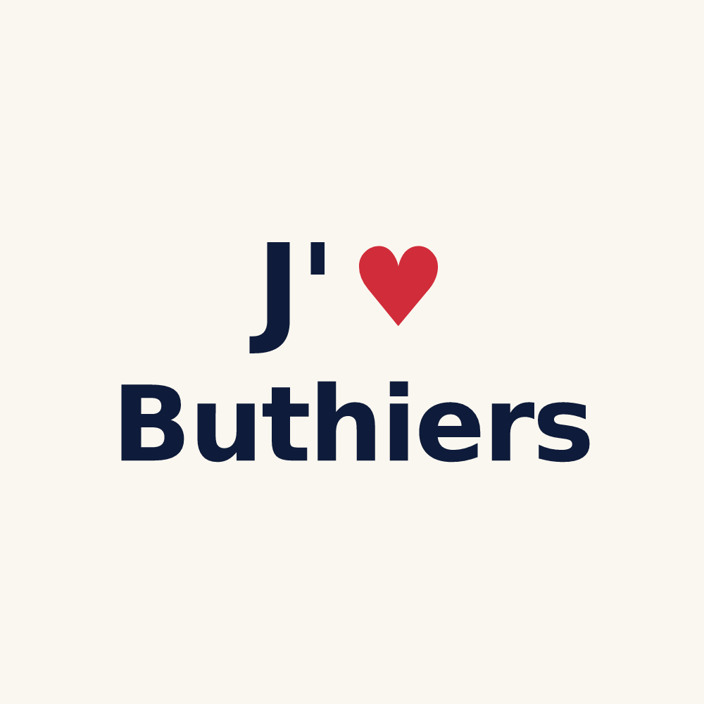 Tasse personnalisée Buthiers — design J'aime Buthiers