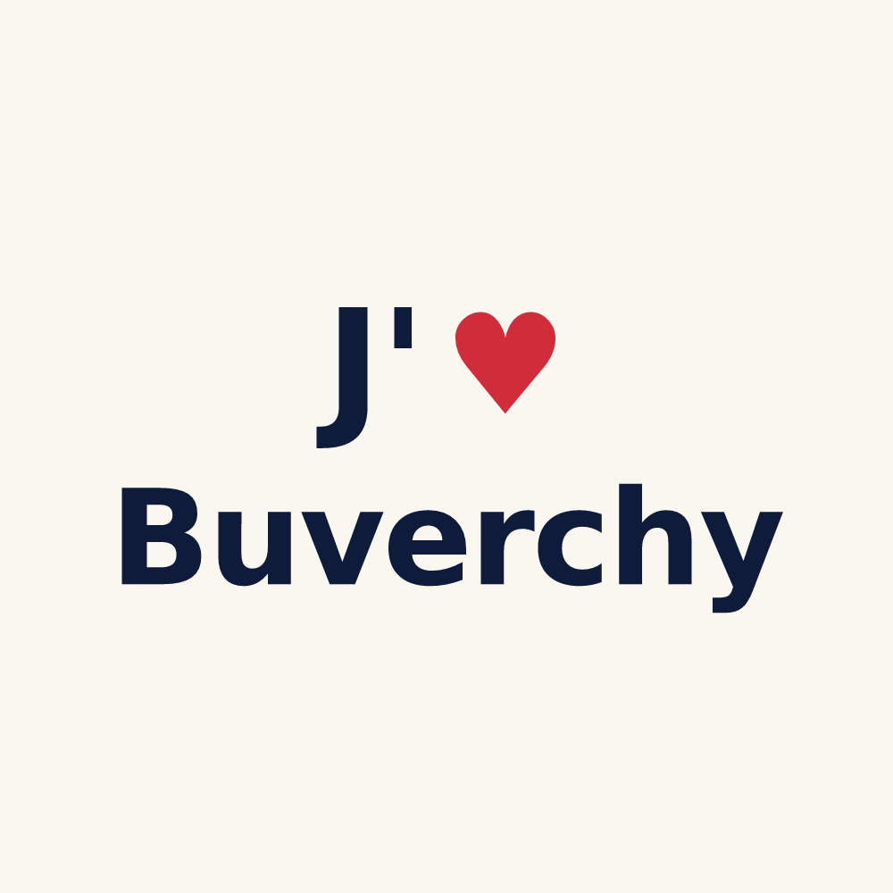 Tasse personnalisée Buverchy — design J'aime Buverchy