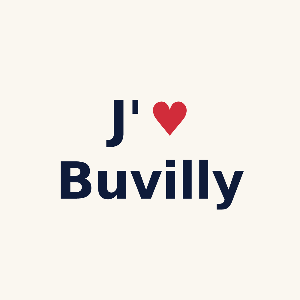 Tasse personnalisée Buvilly — design J'aime Buvilly