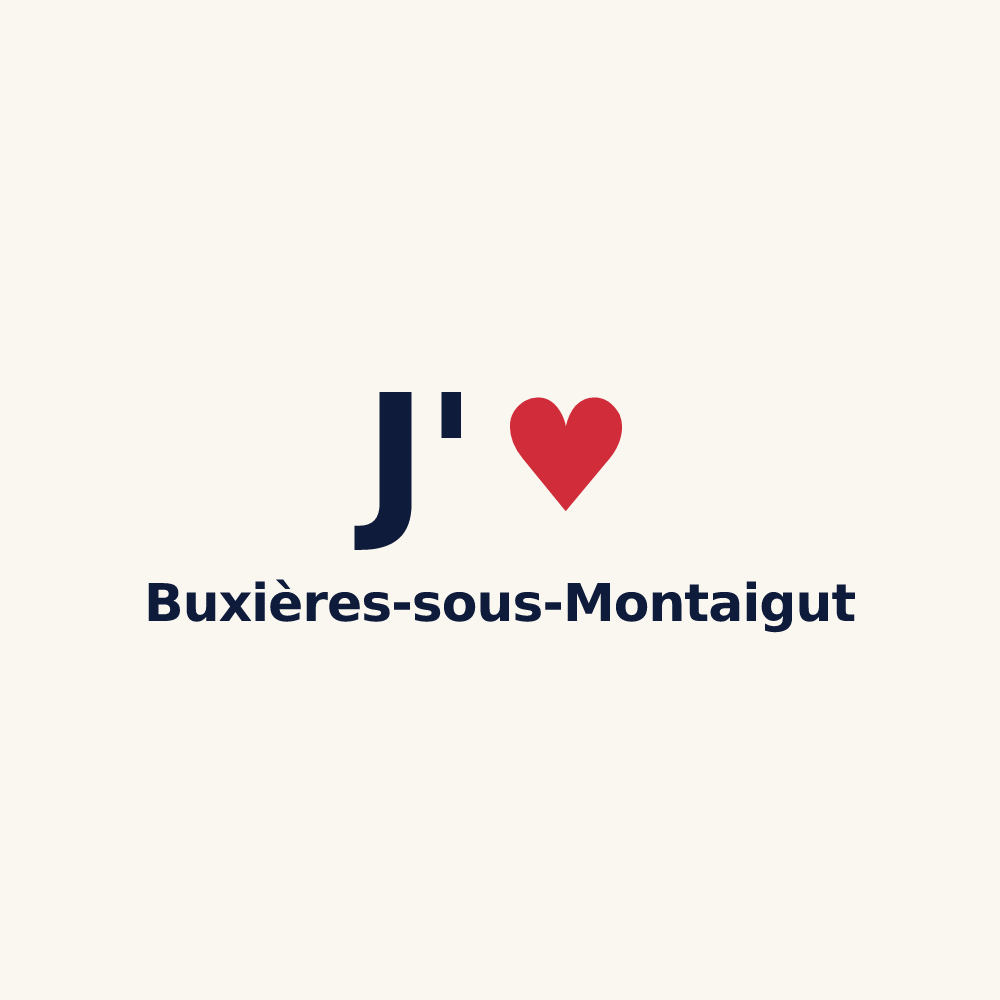 Tasse personnalisée Buxières-sous-Montaigut — design J'aime Buxières-sous-Montaigut