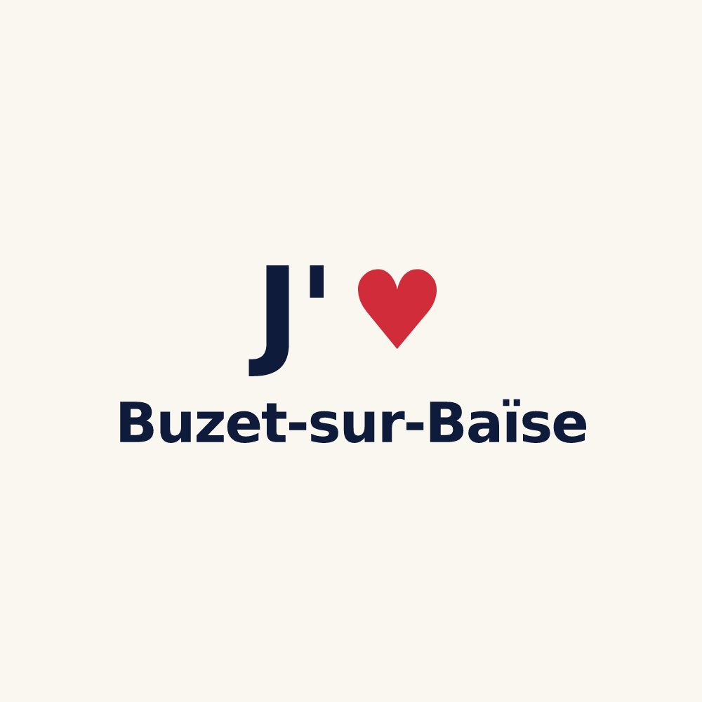 Tasse personnalisée Buzet-sur-Baïse — design J'aime Buzet-sur-Baïse