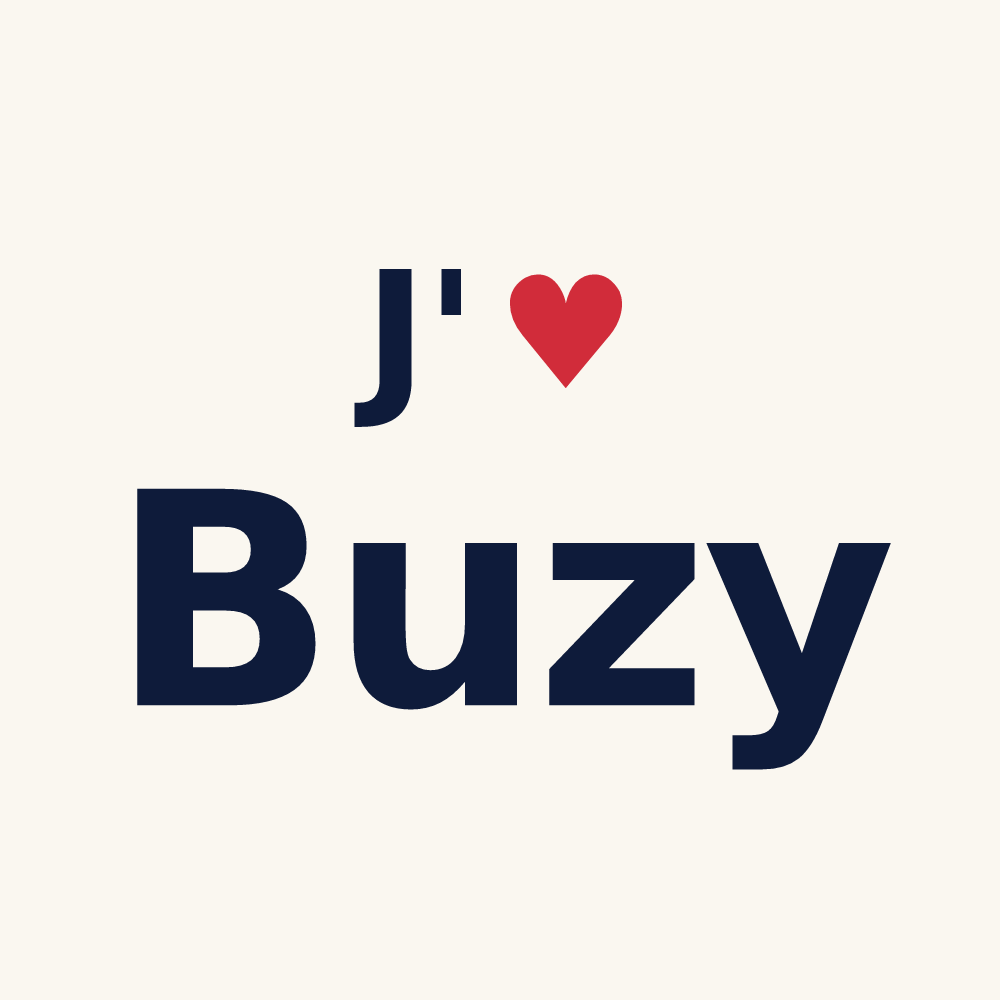 Tasse personnalisée Buzy — design J'aime Buzy
