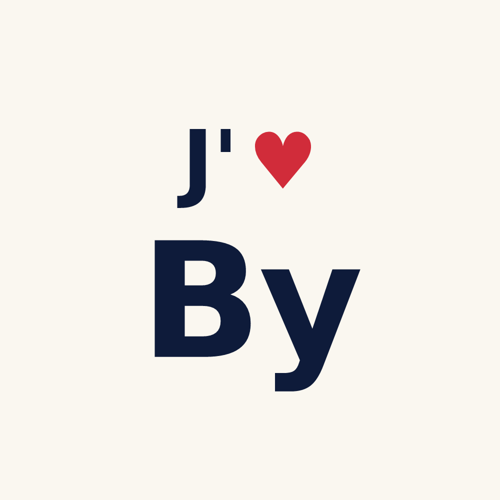Tasse personnalisée By — design « J'aime By » imprimé sur la tasse