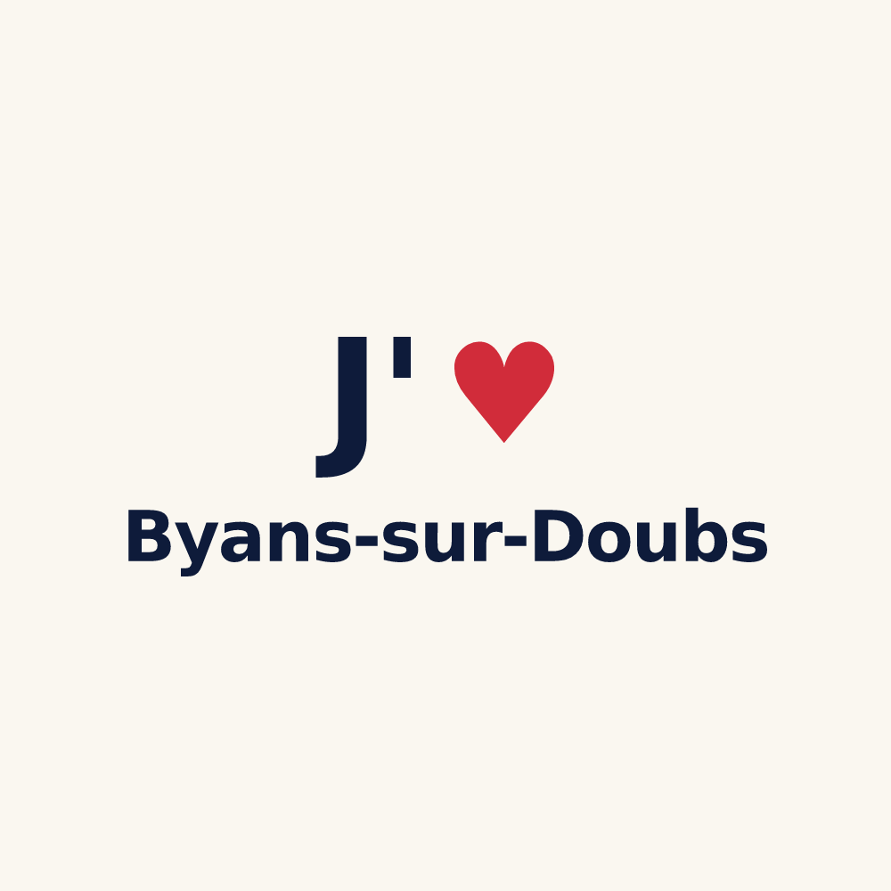 Tasse personnalisée Byans-sur-Doubs — design J'aime Byans-sur-Doubs