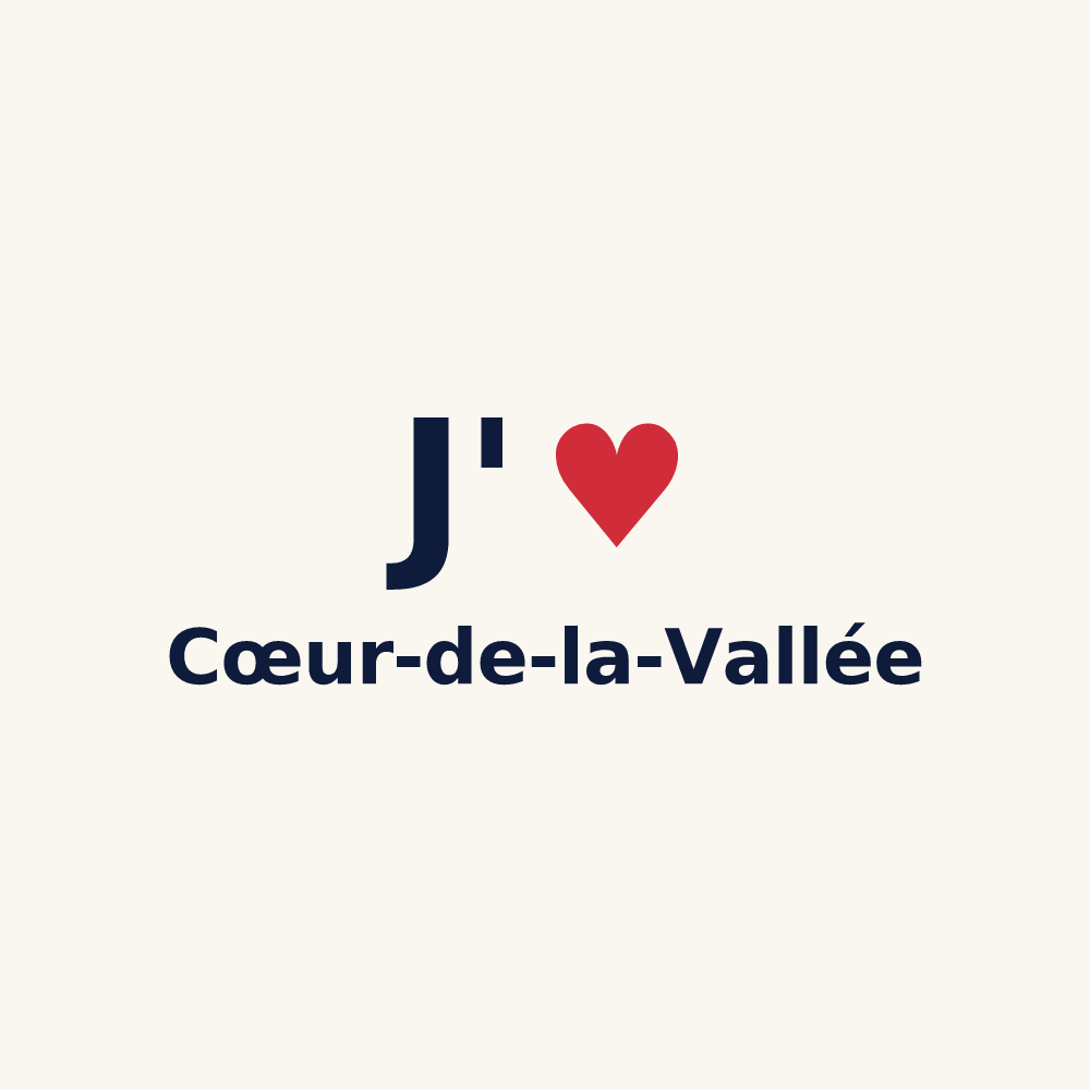 Tasse personnalisée Cœur-de-la-Vallée — design J'aime Cœur-de-la-Vallée