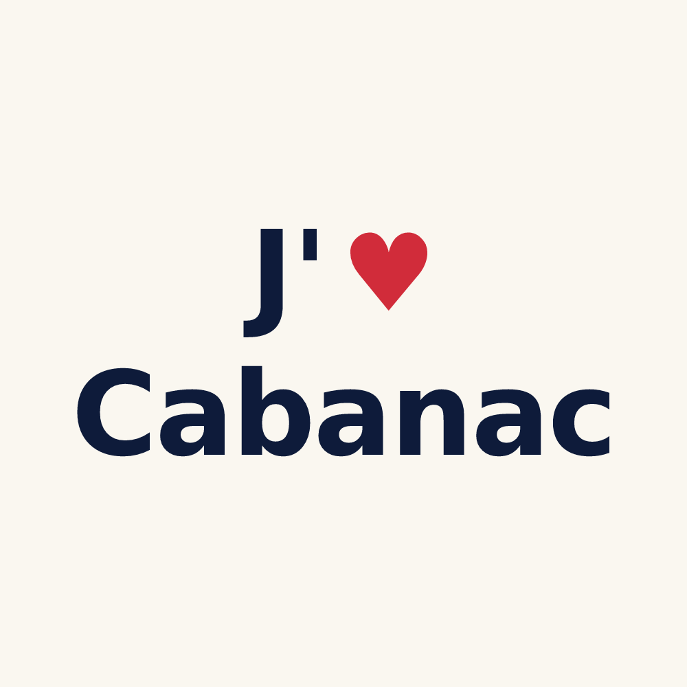 Tasse personnalisée Cabanac — design J'aime Cabanac