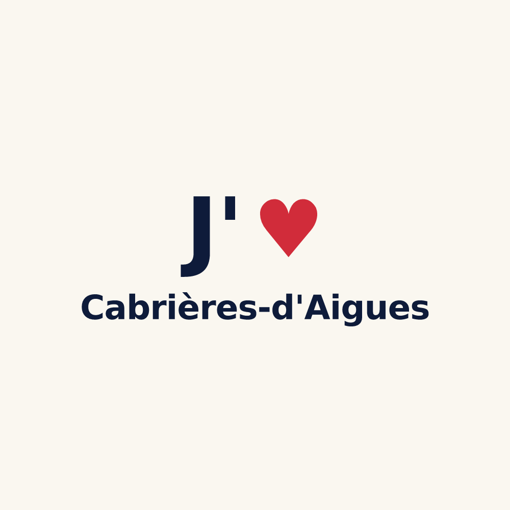 Tasse personnalisée Cabrières-d'Aigues — design J'aime Cabrières-d'Aigues