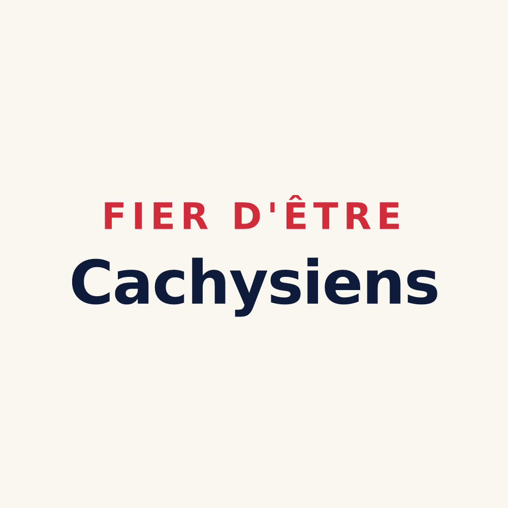 Tasse « Fier d'être Cachysiens » — design pour Cachy