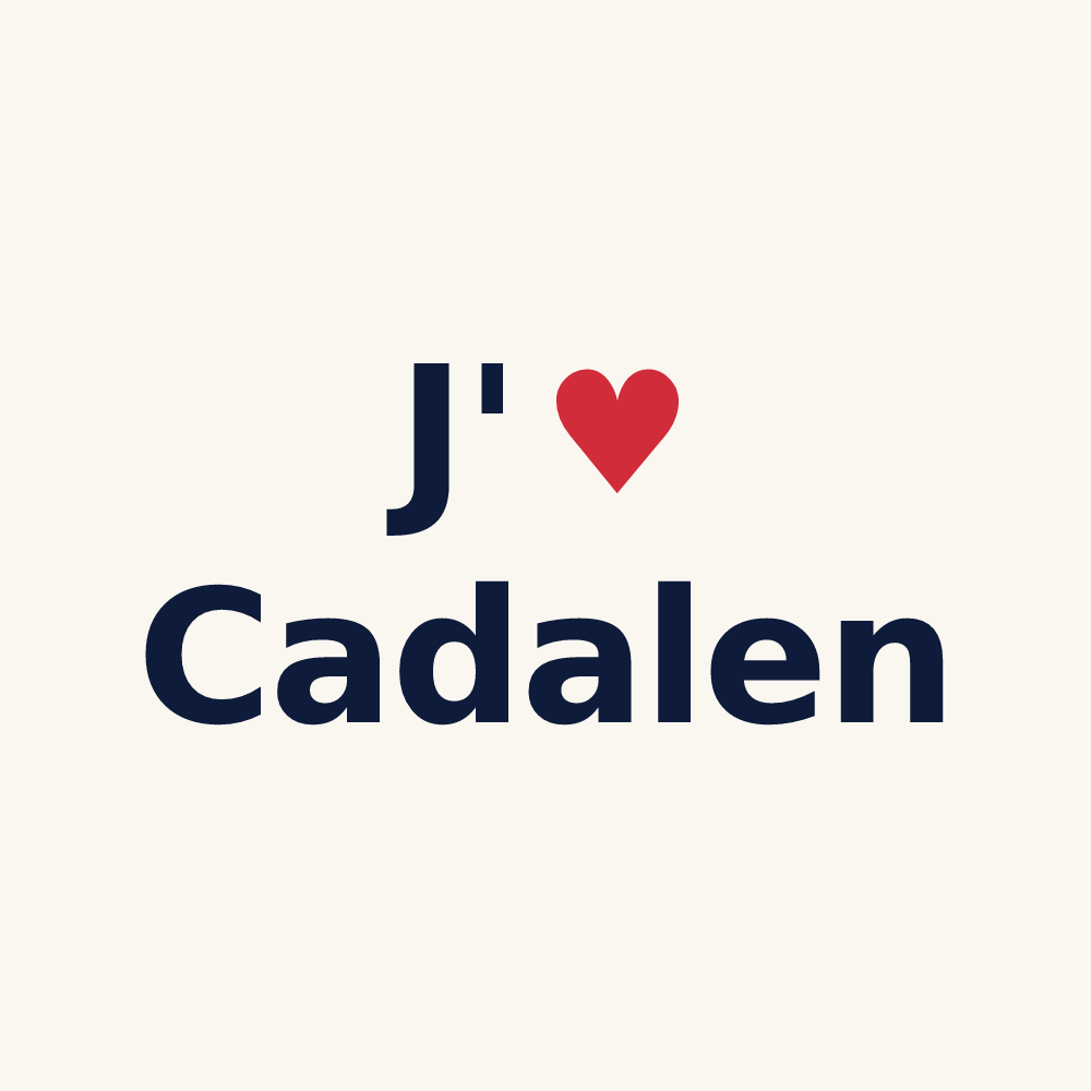 Tasse personnalisée Cadalen — design J'aime Cadalen
