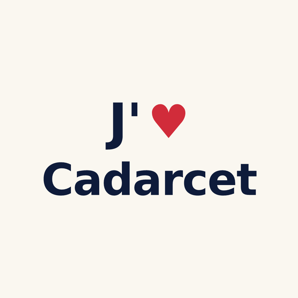 Tasse personnalisée Cadarcet — design J'aime Cadarcet
