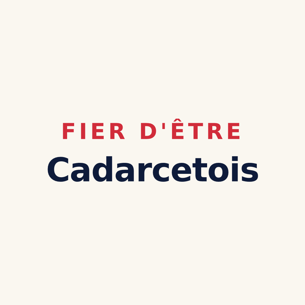 Tasse « Fier d'être Cadarcetois » — design pour Cadarcet