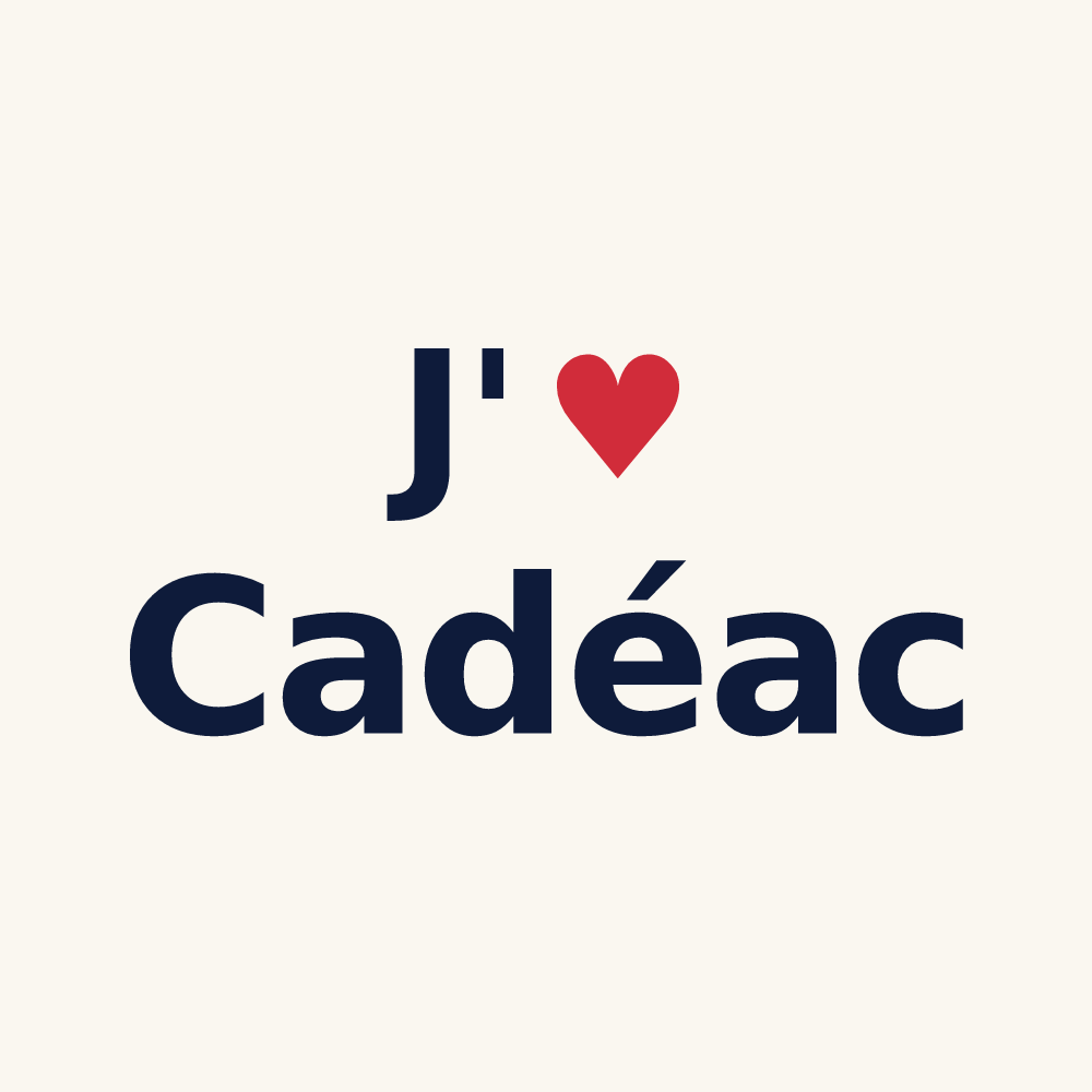 Tasse personnalisée Cadéac — design J'aime Cadéac