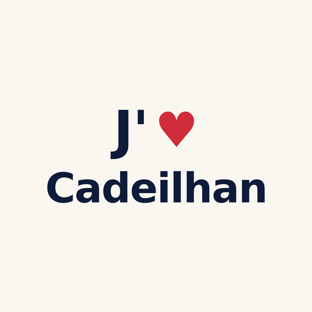 Tasse personnalisée Cadeilhan — design J'aime Cadeilhan