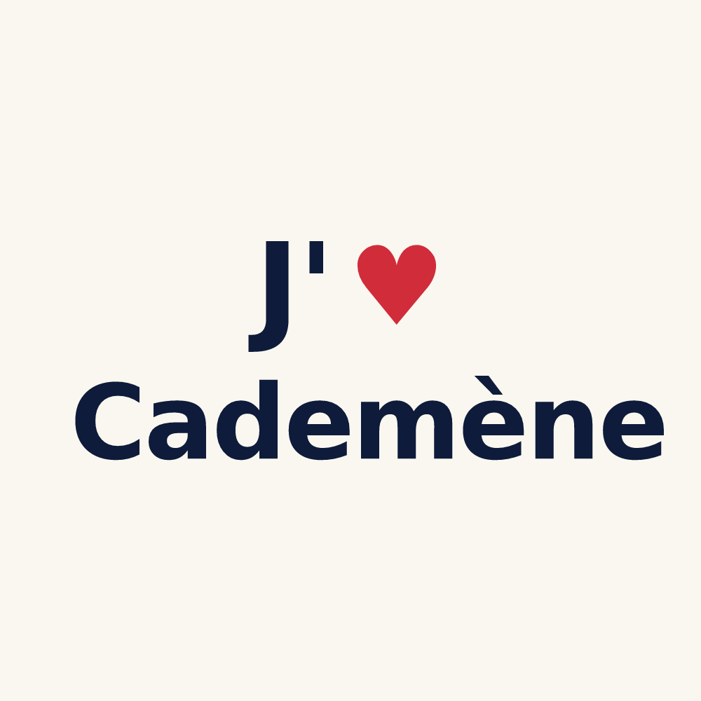 Tasse personnalisée Cademène — design J'aime Cademène