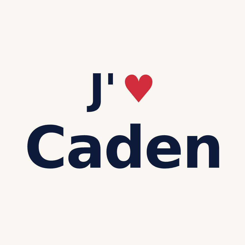 Tasse personnalisée Caden — design J'aime Caden