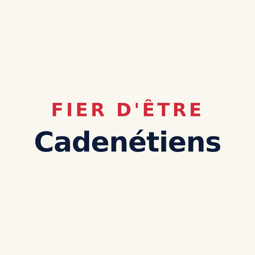 Tasse « Fier d'être Cadenétiens » — design pour Cadenet