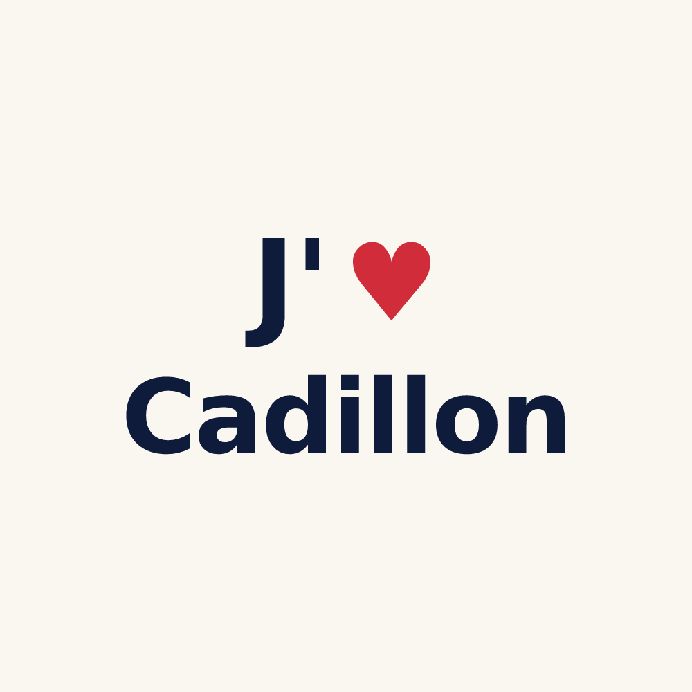 Tasse personnalisée Cadillon — design J'aime Cadillon