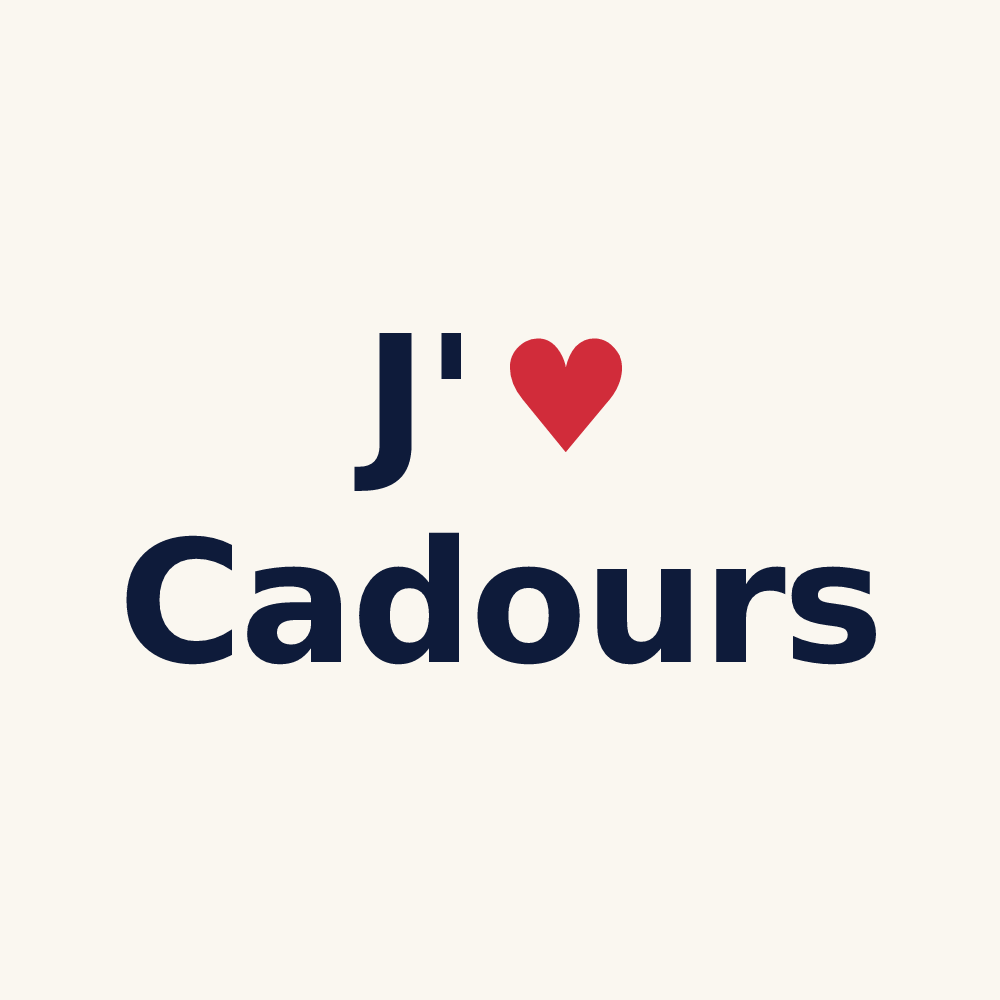 Tasse personnalisée Cadours — design J'aime Cadours