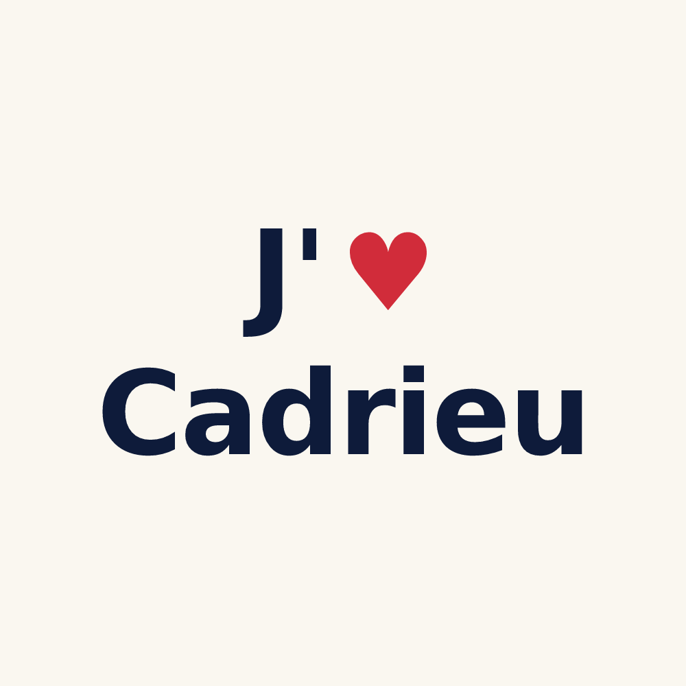 Tasse personnalisée Cadrieu — design « J'aime Cadrieu » imprimé sur la tasse