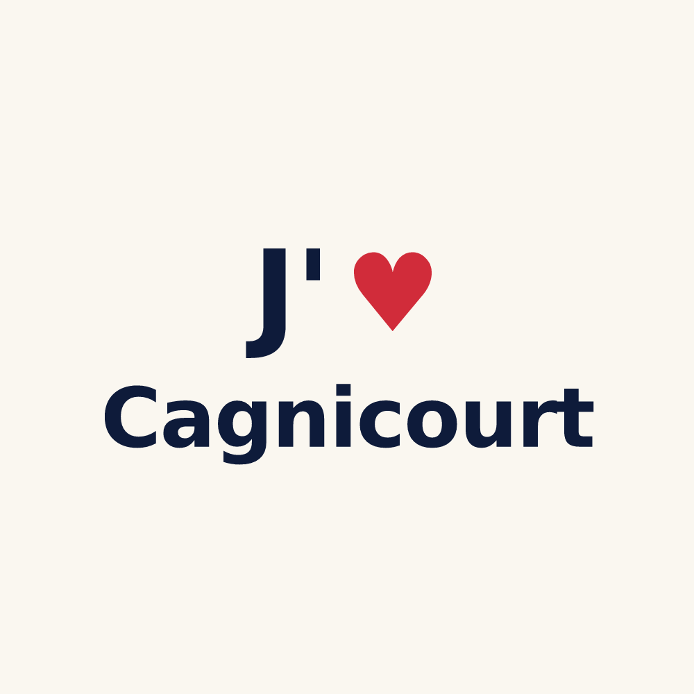 Tasse personnalisée Cagnicourt — design J'aime Cagnicourt