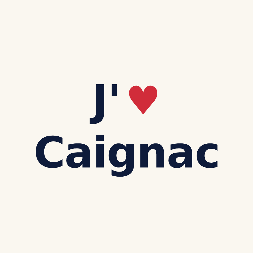 Tasse personnalisée Caignac — design J'aime Caignac