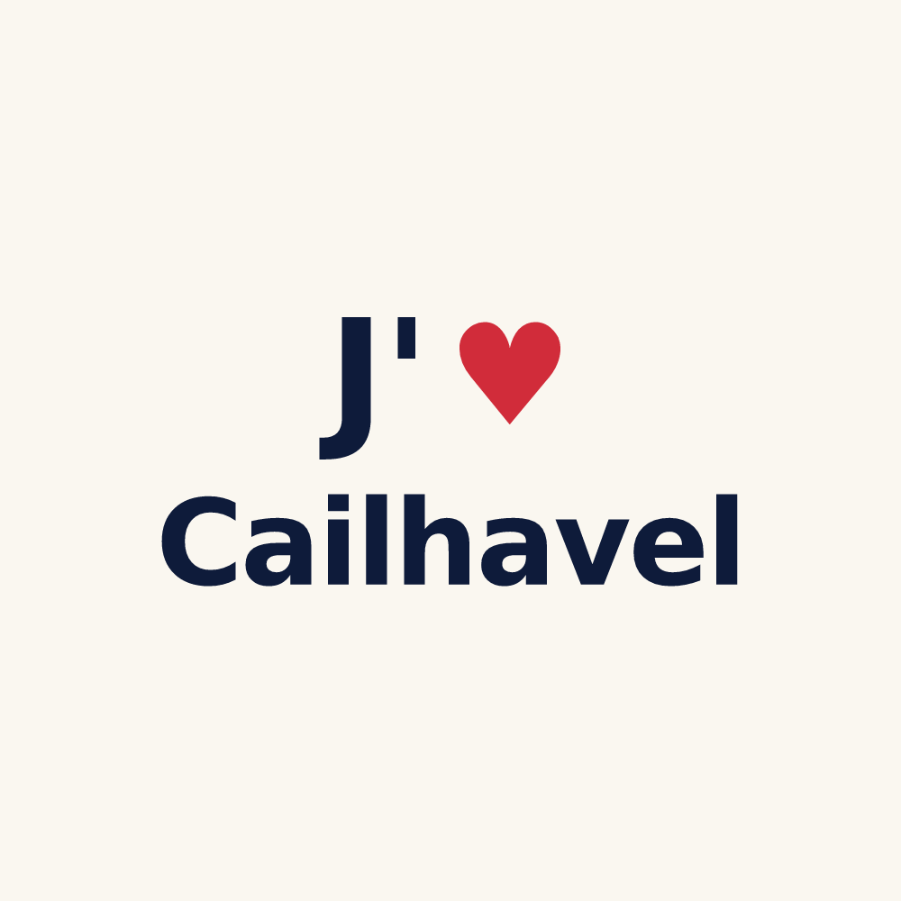 Tasse personnalisée Cailhavel — design J'aime Cailhavel