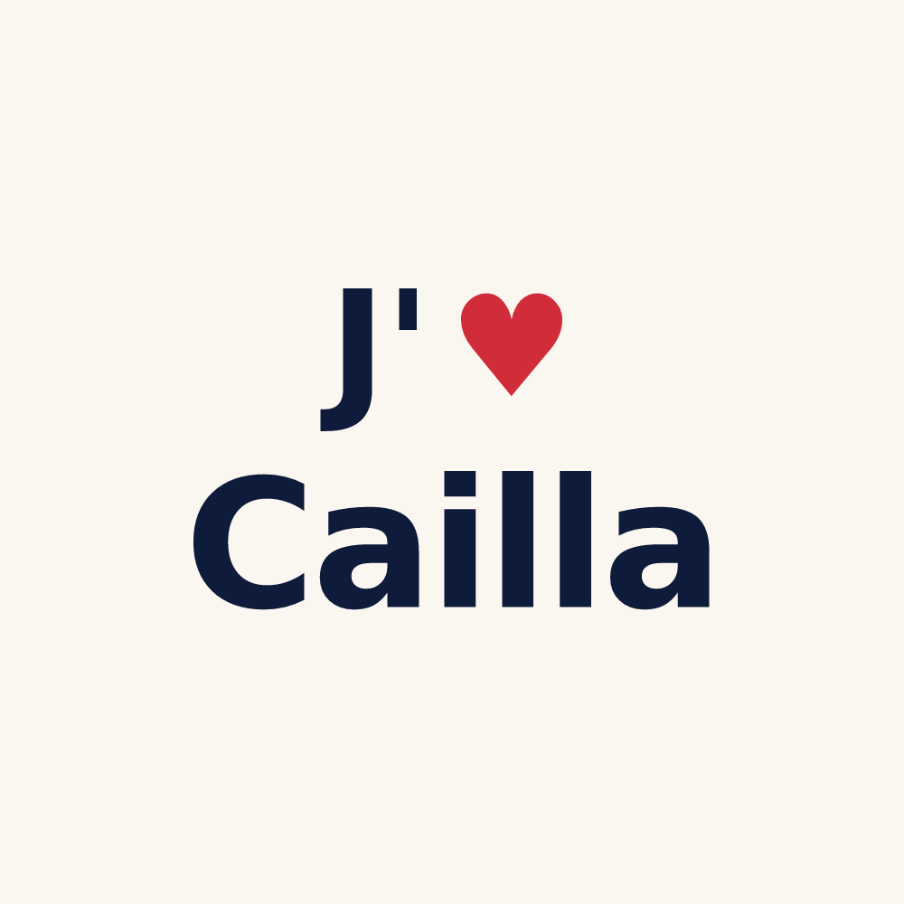 Tasse personnalisée Cailla — design J'aime Cailla